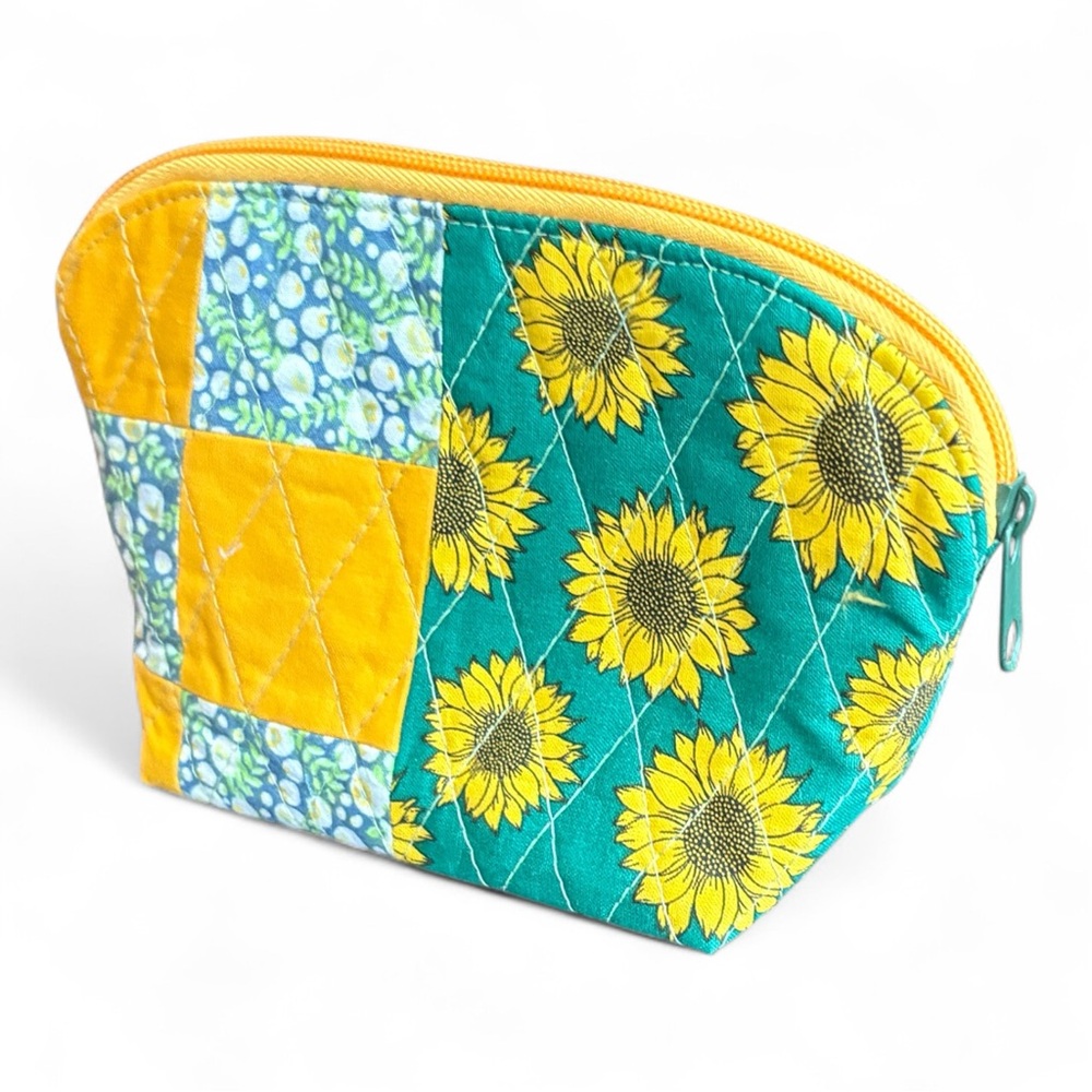 Sunflower Patchwork Cosmetic Bag